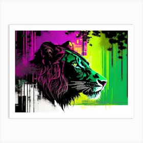 Colorful Lion 18 Art Print