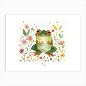 Little Floral Frog 1 Poster Art Print