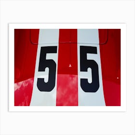 Racecar Number 55 Art Print