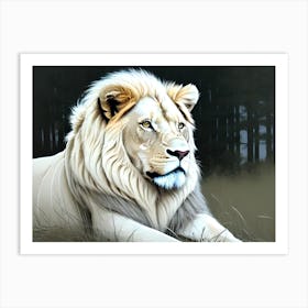 White Lion 21 Art Print