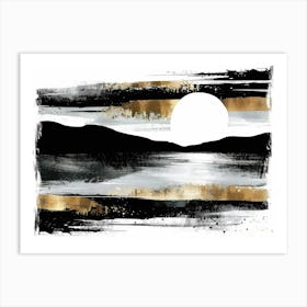 Black Gold Canvas Print Art Print