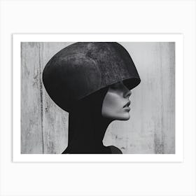 Portrait Of A Woman Wearing A Hat Art Print