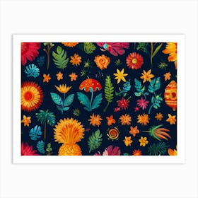 Floral Pattern 5 Art Print