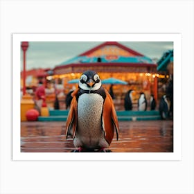 Penguin At The Carnival Art Print