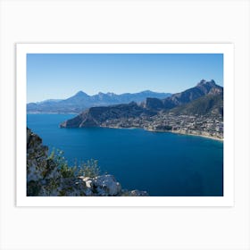 Mountains, cliffs and blue Mediterranean Sea Art Print