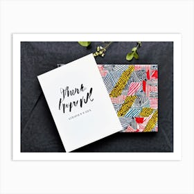 An Intricately Designed Thank You Card Detailed With Festive Typography Hues Of Vibrant Colors Dash (4) Art Print