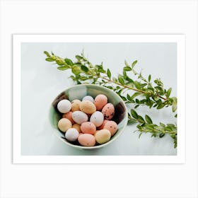 Easter Eggs In A Bowl Art Print