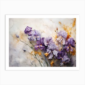 Purple Irises Art Print