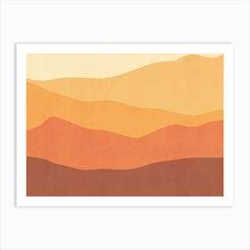 Abstract Landscape - sunset Art Print