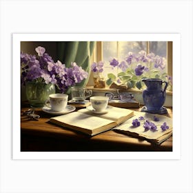 Purple Violets Art Print