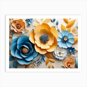 Paper Flowers 62 Art Print