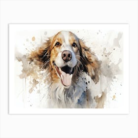 Watercolor Dog Painting 3 Art Print