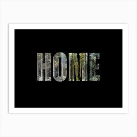 Home Poster Forest Collage Vintage 1 Art Print