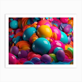 Colorful Balloons Art Print