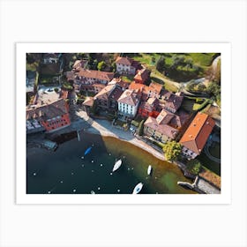 Aerial View Lago Di Como, Italy, Bellagio, Lombardy, Italy Wall Art, Aerial Photography Art Print