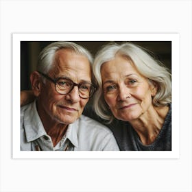 Senior Couple Art Print