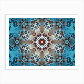 Abstraction Mystical Blue Flower Art Print