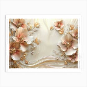 Floral Wallpaper 1 Art Print