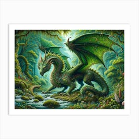 Dragon In The Forest Art Print