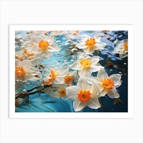 Daffodils In Water 6 Art Print