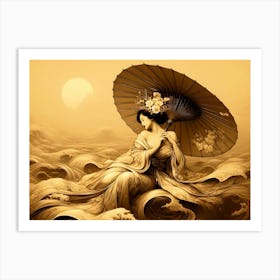 Creativel Geisha Illustration 162 Art Print