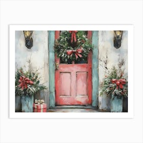 Christmas Door 5 Art Print