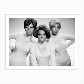 Motown Singing Group The Supremes Pose For A Portrait With Diana Ross Art Print