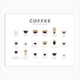 Coffee Guide Landscape Minimal Art Print