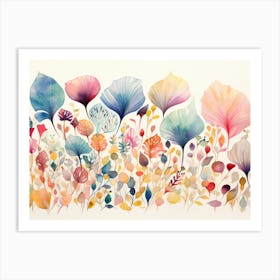 Watercolor Of Flowers Art Print