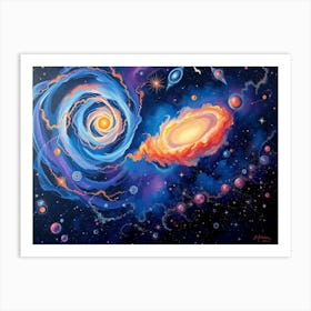 Flux Schnell A Majestic Bold Acrylic Painting Of A Cosmic Scen 3 1 Poster