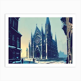 Church In The Snow 1 Art Print