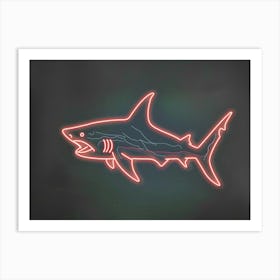 Neon Goblin Shark 7 Art Print