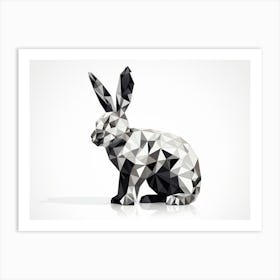 Low Poly Rabbit Art Print