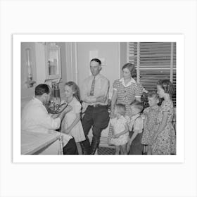 Doctor With Family Who Are Members Of The Fsa (Farm Security Administration) Medical Cooperative, Box Elder Count Art Print