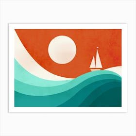 Wave (Night) Art Print