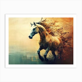 Horse Running Art Print