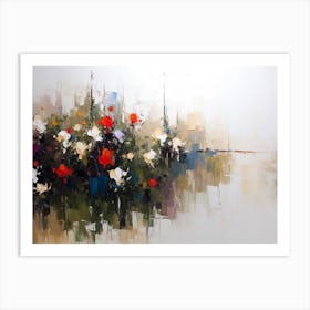 Abstract Flowers Painting 1 Art Print