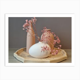 Vases And Flowers Art Print