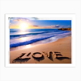 Love On The Beach 3 Art Print