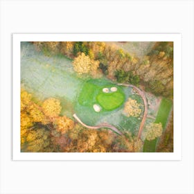 Golf Course In Autumn Art Print