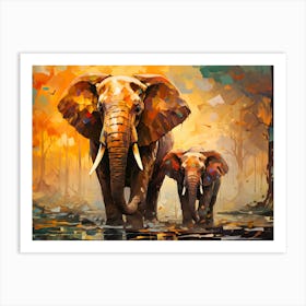 Majestic Giants in Autumnal Serenity Art Print