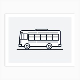 Bus Line Icon 1 Art Print