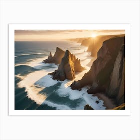 Sunrise At The Cliffs Art Print