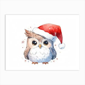 Christmas Owl 15 Art Print