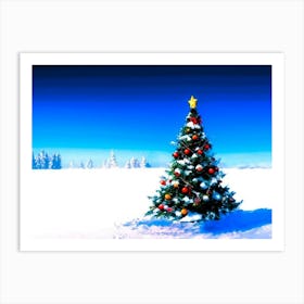 Anime Pastel Dream Christmas Tree On North Pole 2 Art Print