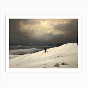 Man In The Snow Art Print