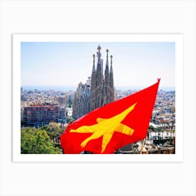 A Distinctively Spanish Arm Wrapped In The Vibrant Colors Of The National Ensign Of Red And Yellow (6) Art Print