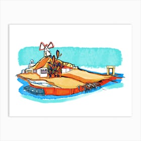  Island And Blue Sea Art Print