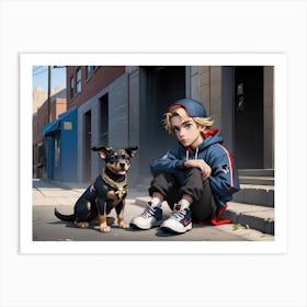 Boy And His Dog Art Print