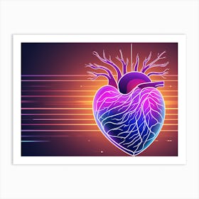 Neon Heart 1 Art Print